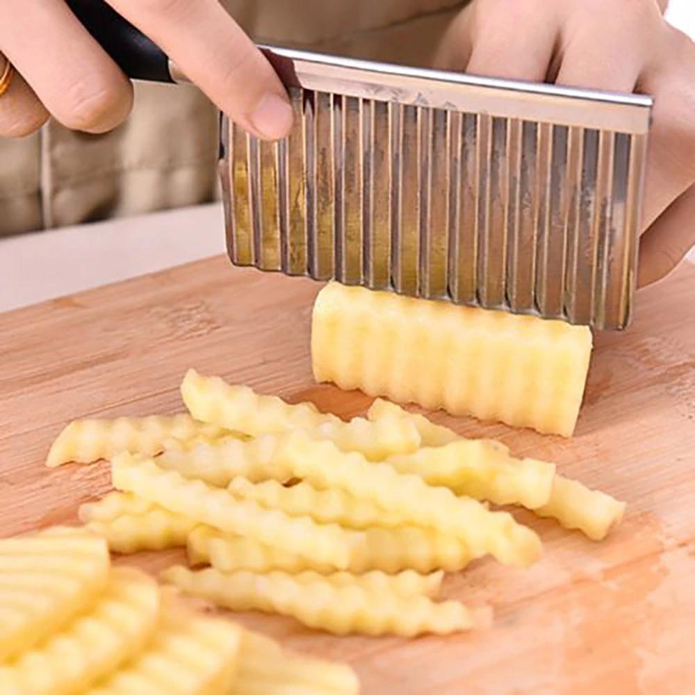 Stainless Steel Vegetable Salad Chopping Knife Crinkle Cutters (2007A)
