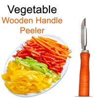 Wooden Handle and Stainless Steel Vegetable Peeler (2455)
