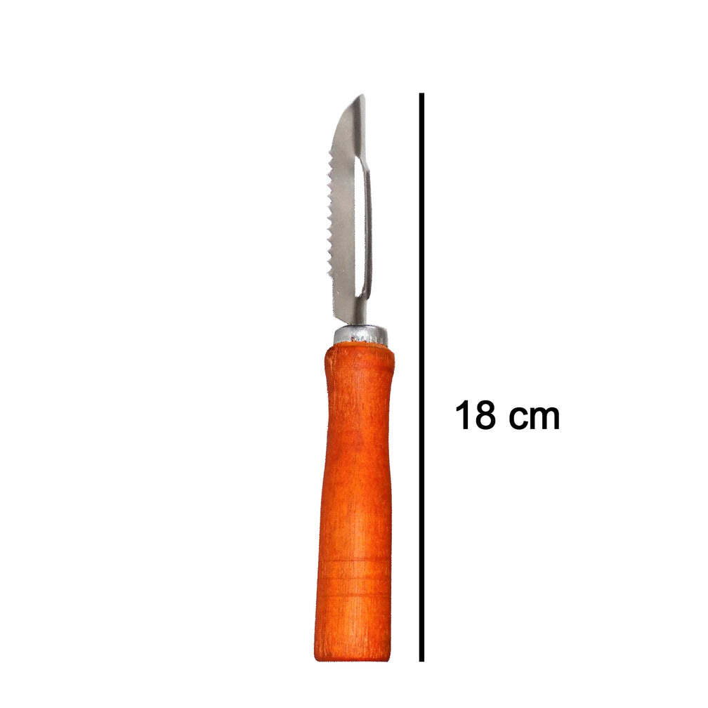 Wooden Handle and Stainless Steel Vegetable Peeler (2455)