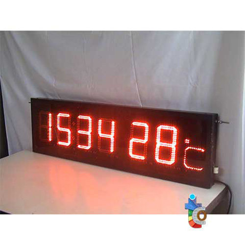 Black Temperature Digital Clock