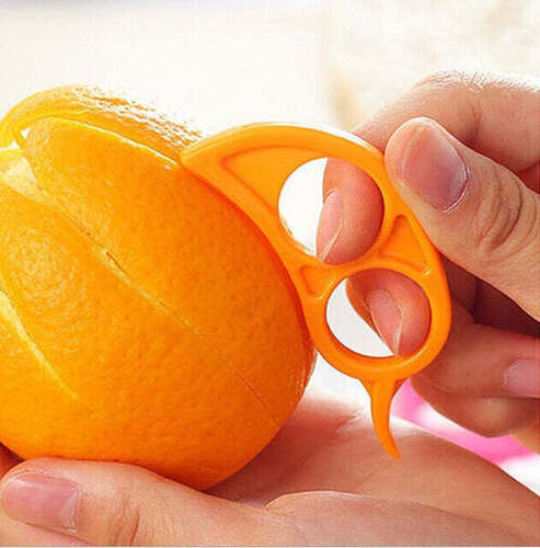 Snail Barker Creative Ring-Shaped Ingenious Peeling Orange (0187) - Plastic, 7*4*2 cm, Multi/Assorted | Orange Cutter / Peeler / Slicer