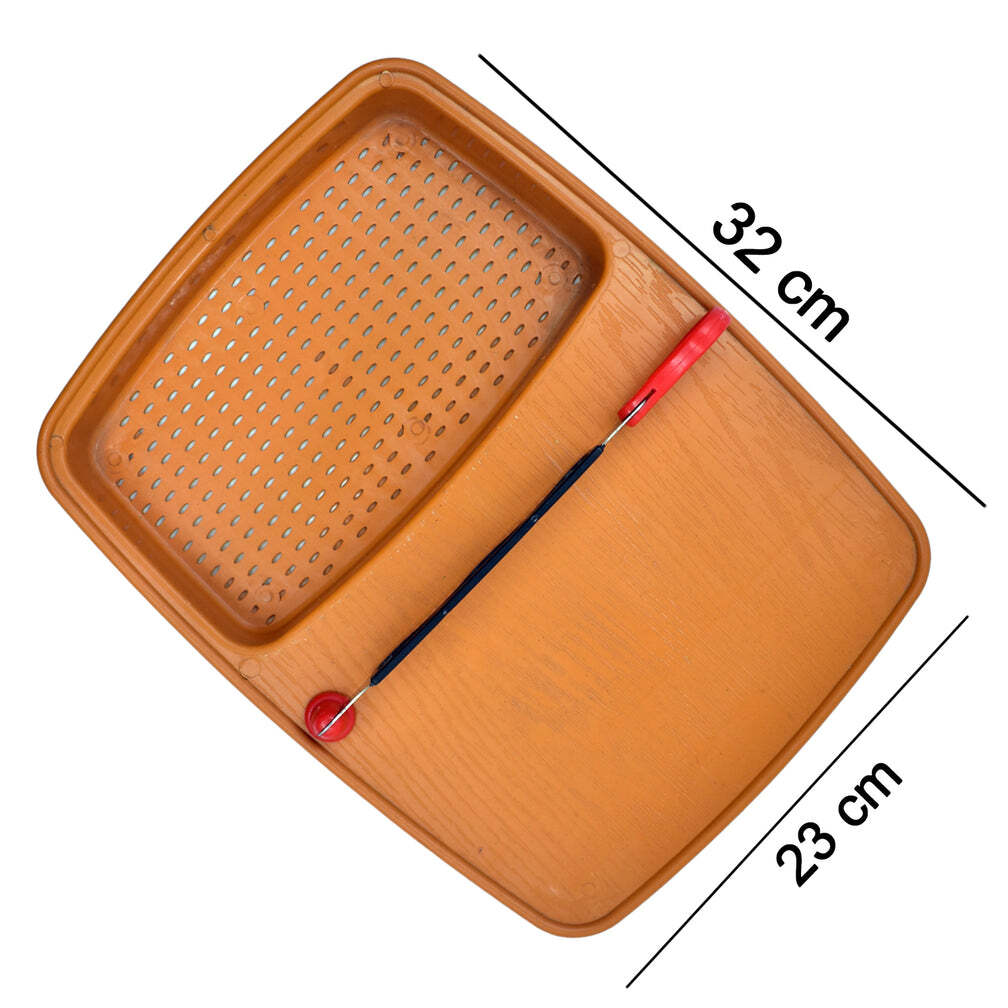 Thick Plastic Kitchen Chopping Cutting Slicing Tray with Holder (2103)