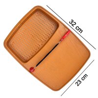 Thick Plastic Kitchen Chopping Cutting Slicing Tray with Holder (2103)