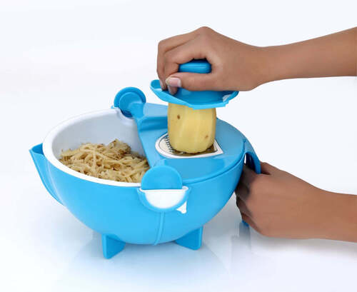 Multifunctional Vegetable Fruits Cutter Shredder with Rotating Drain Basket (2214)