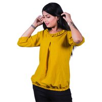 AC1008 Tunic Top In Solid Crepe