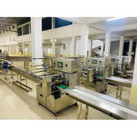 Automatic Soap Wrapping Machine - Stainless Steel, 3600x1500x2000 Mm , Heavy Duty Electric Packaging Line
