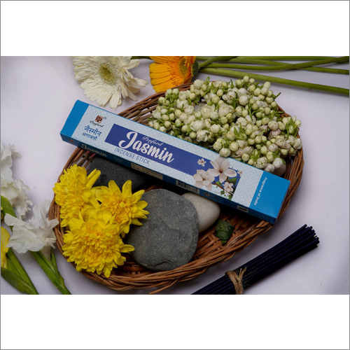 Jasmin Incense Stick - Artificial Fragrance, Standard Size | Non-Stick and Straight, Includes Incense Holder, Made of 100% Natural Bamboo