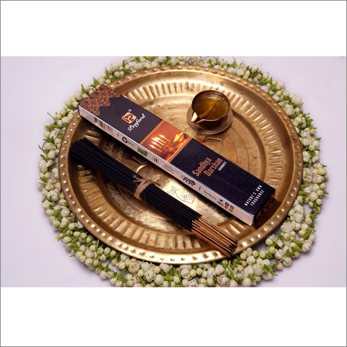 Sandhya Darshan Incense Stick - 100% Natural Bamboo, Standard Size, Black | Jasmine Fragrance, Insect Resistant, Includes Incense Holder