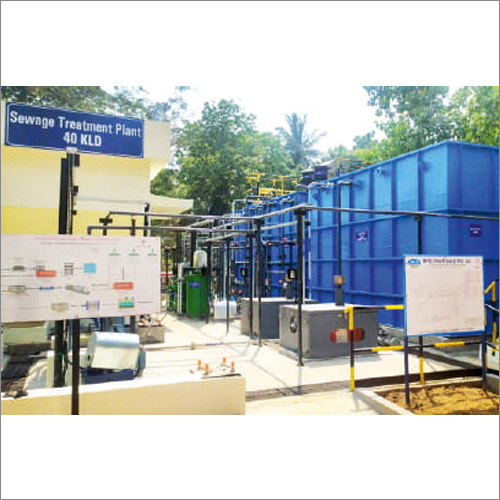 Sewage Treatment Plant - High Quality Mild Steel, Semi Automatic Operation, Blue Design | Electric Powered, Warranty Included, Advanced Contaminant Removal