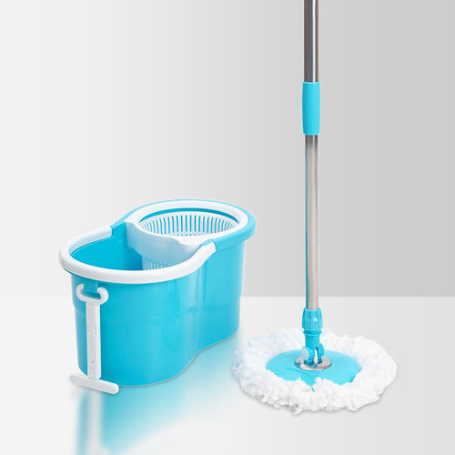 Blue Mop With Bucket For Floor Cleaning