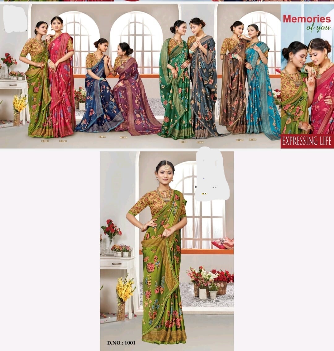 Printed Chiffon Sarees