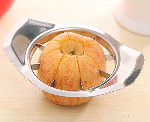 Stainless Steel Apple Cutter/Slicer with 8 Blades and Handle (2140) - Stainless Steel, 21x12x2 cm, Multi/Assorted Color | Apple Cutter, Slicer, Chopper