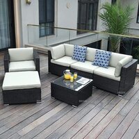 Outdoor Wicker Sofa Set - Aluminum Frame with Rehau Wicker | Durable, Eco-Friendly, UV Resistant, Water Resistant, 5 Years Warranty