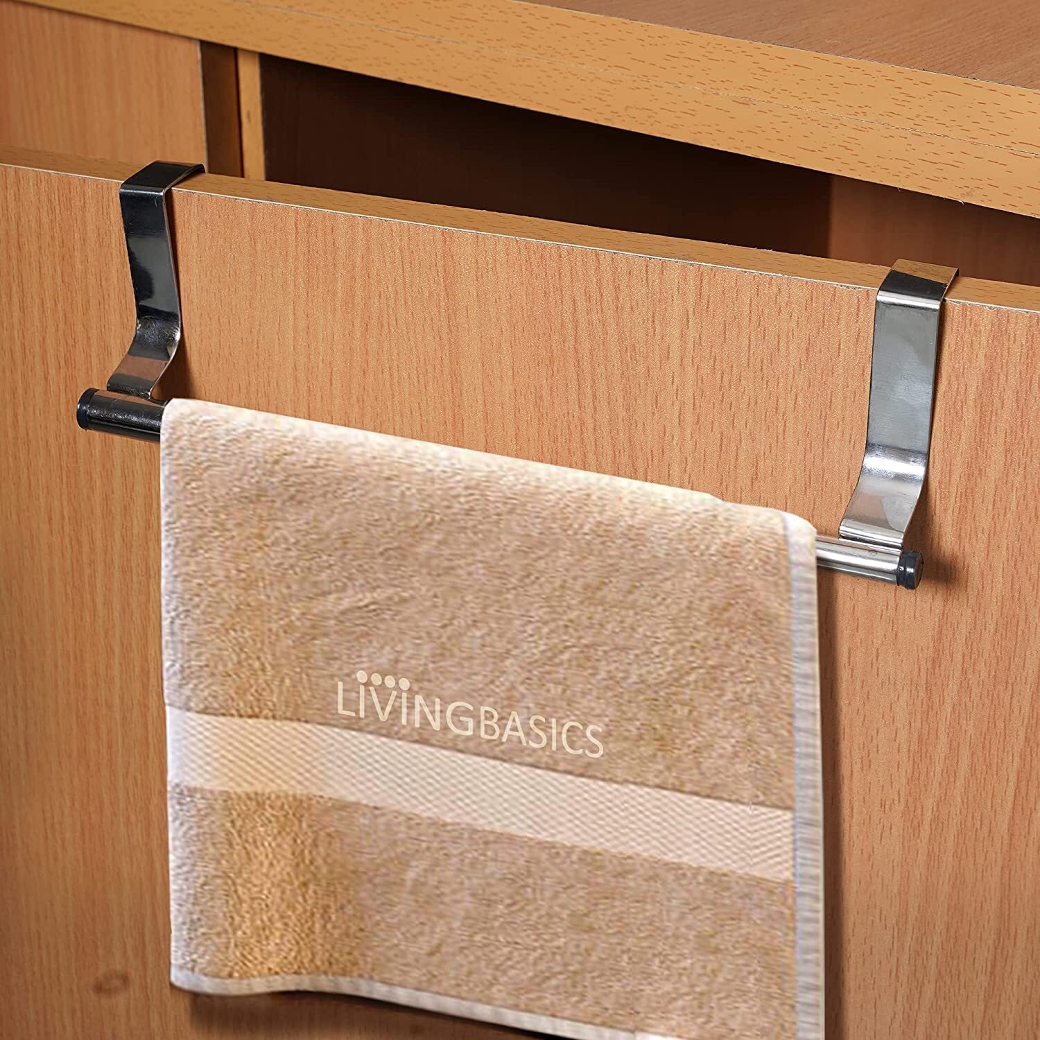 1 Pc Stainless Steel Expandable Towel Hanger for Kitchen Towel Rack