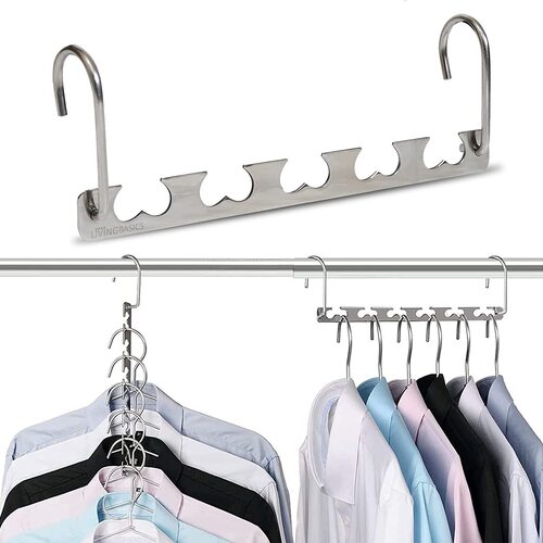 Multifunctional Stainless Steel Space Saving Hanger Wardrobe Organiser