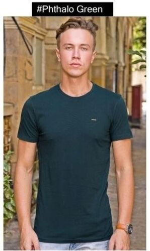 Mens plain half sleeve tshirt
