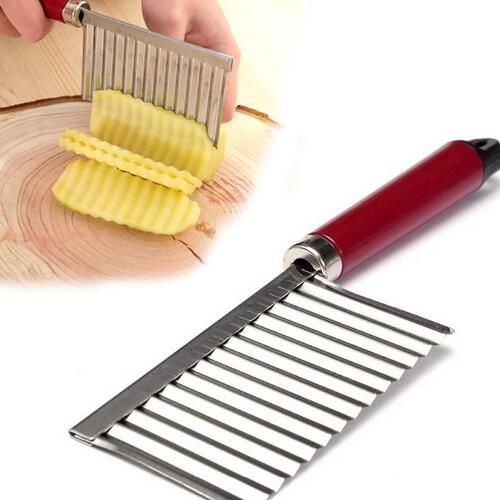 Crinkle Cut Knife Potato Chip Cutter With Wavy Blade French Fry Cutter (2007)