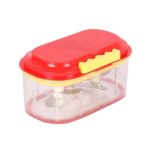 Multi / Assorted Plastic Vegetable Chopper Dual Food Quick Chopper