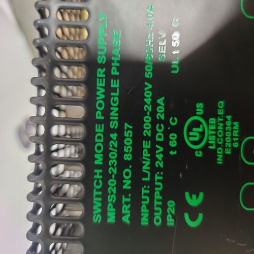 MURR ELEKTRONIK MPS20-230/24 SWITCH MODE POWER SUPPLY