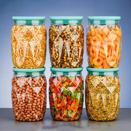 1400ml Crystal Clear Airtight Plastic Jar