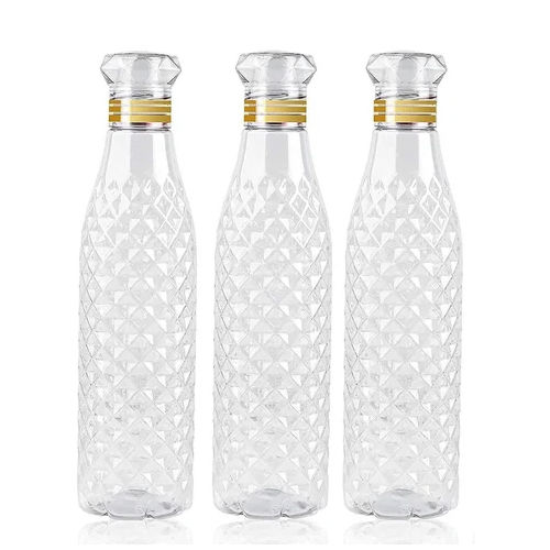 Transparent Crystal Diamond Water Bottle Set Of 3 Pieces