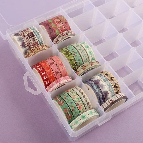 Transparent 36 Grid Multipurpose Jewellery Organiser Box With Adjustable Dividers