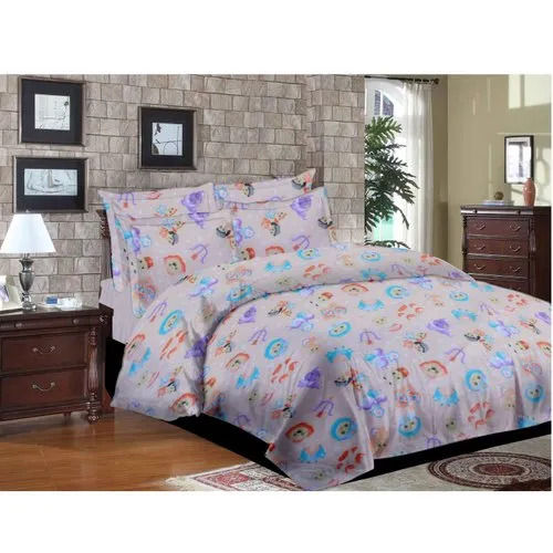 Washable Kids Printed Single Bed Sheet