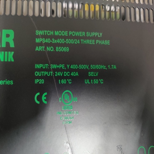 MURR ELEKTRONIK MPS40-3 400-500/24 SWITCH MODE POWER SUPPLY
