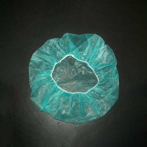Disposable Round Cap - Non-Woven Fabric One Size Fits Most Light Blue Elastic | Soft Comfortable Breathable Lightweight Hygienic Convenient Disposable