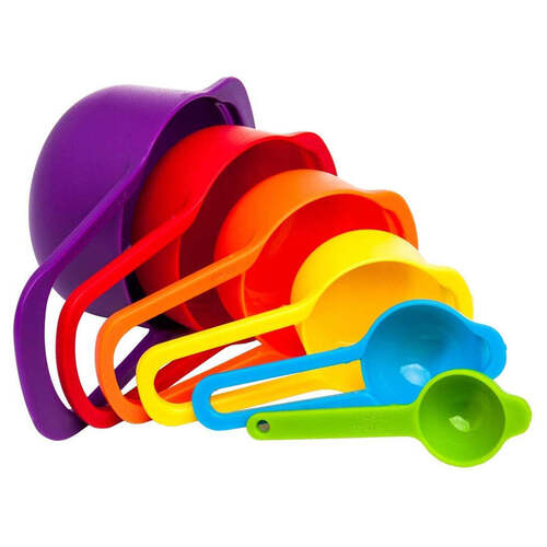 Plastic Measuring Spoons for Kitchen (6 pack) (0811A)