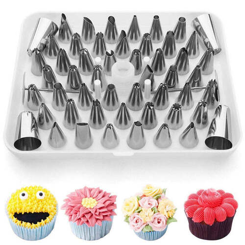 Cake Nozzle Set (55pcs) and Cake Nozzle Tool Used for Making Cake and Pastry Decorations (4722)