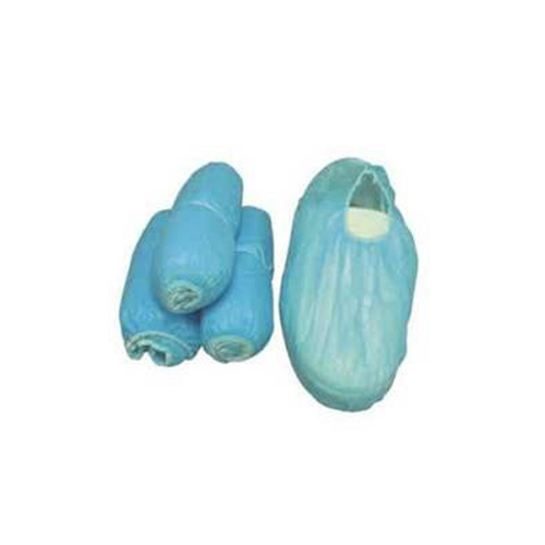 HDPE Poly Short Shoe Cover - HDPE, One Size, Blue, 20 Microns | Waterproof, Durable, Disposable, Lightweight, Comfortable, Hygienic, Easy Use, Bulk 100 pcs/box