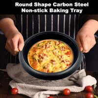 Round Shape Carbon Steel Non-stick Baking Tray (11 Inch) (7034)