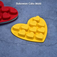 Silicone 10 Cavity Heart Shape Design Chocolate Mould Ice Jelly Candy Mould (2724)