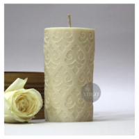 Embossed Motif Design Scented Pillar Candle