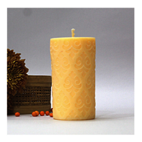 Embossed Motif Design Scented Pillar Candle