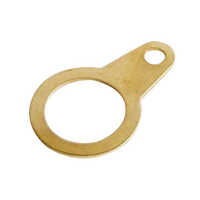 Earth Tag - Polished Brass | Secure Grounding Connection for Metal Enclosures, Prevents Electric Shock Risks, Tag Hole for Earth Conductor Attachment