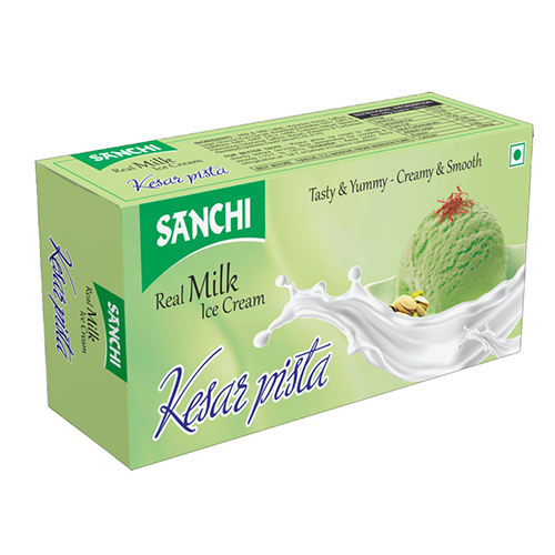 Real Milk Kesar Pista Ice Cream