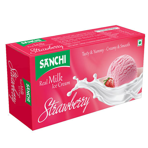 Real Milk Strawberry Ice Cream