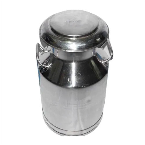 Stainless Steel Milk Can - Round Shape, Silver Color with Aluminum Coating | Ideal for Chemical Usage, Food Safety Grade, Hot Stamping Surface Handling