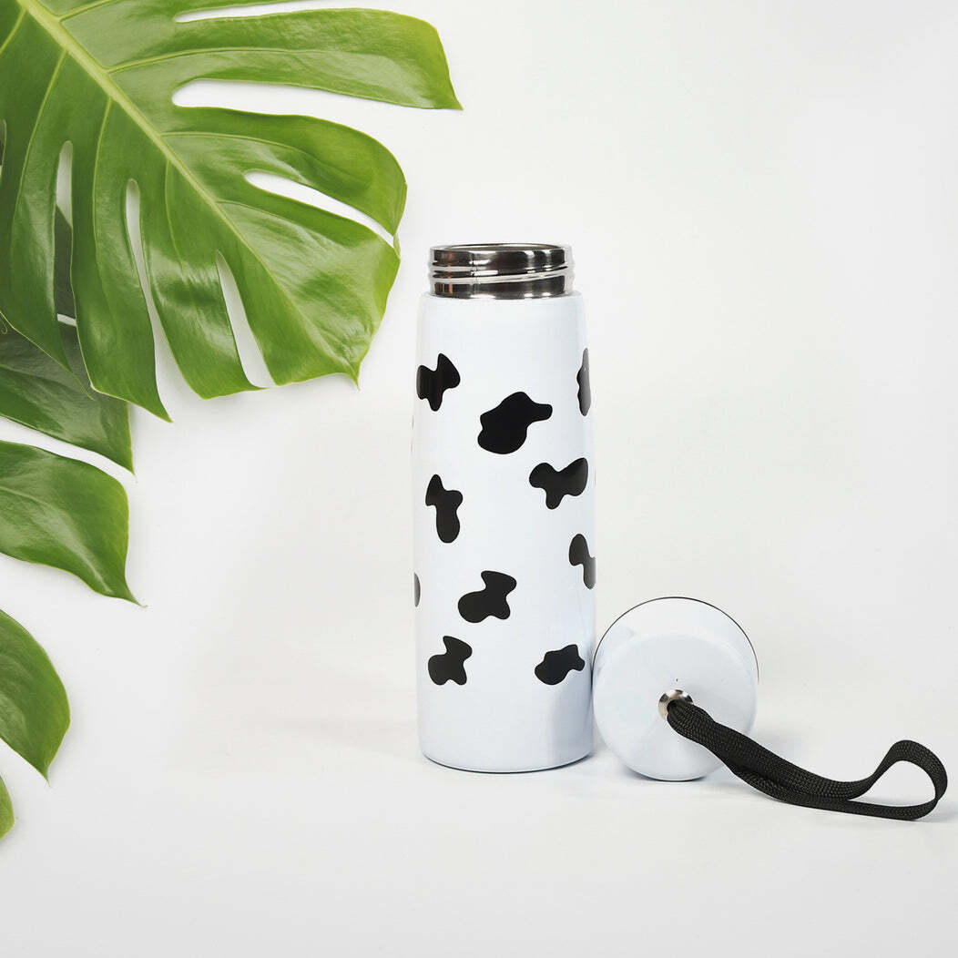 Cow Print Stainless Steel Design Water Bottle(6784)