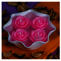 Rose Medium: Rose Flower Shape Floating Candle (Set of 5)