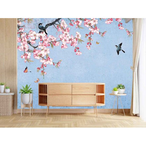 Paper Chinoiserie Art Blooming Wallpaper