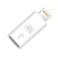 Mx Lightning 8 Pin Male To Micro Usb Female Connector For Iphone 5 & 6 - White Color, Usb Connector For Easy Compatibility And Connectivity