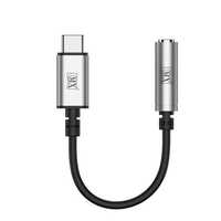 Black Mx Type C 3.0 Male To 3.5mm Ep Stereo Female Short Audio Cable Converter 6 Cm Having Ofc Cable