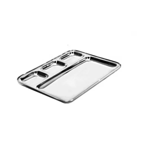 4 Compartment Stainless Steel Plate