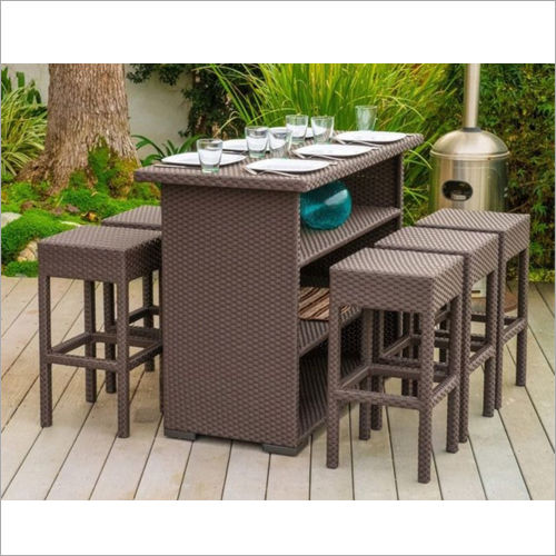 Outdoor Bar Counter With Bar Stool