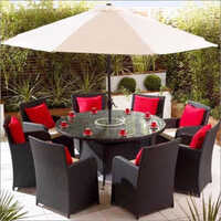 Outdoor Dining Set - Aluminum Frame, Elegant Black Wicker Design | Water Resistant, Uv & Mold Resistant, Comfortable For Garden And Pool Use