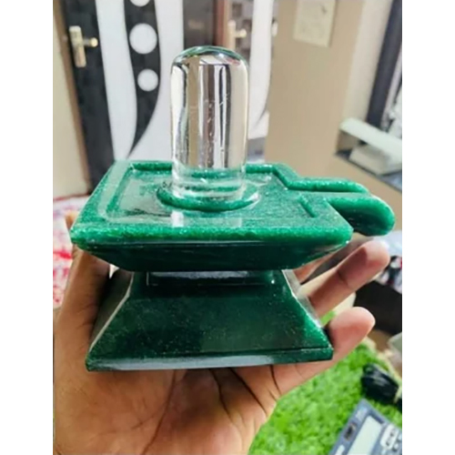 Easy To Clean Green Jade Shivlinga