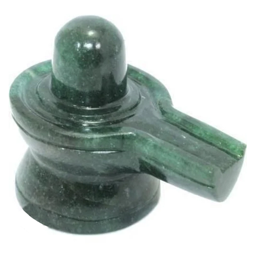 Green Jad Eventurian Markda Shivling - Crystal, Polished High Shine , Acid Resistant, Antibacterial, Easy to Clean, Durability & Eco-Friendly